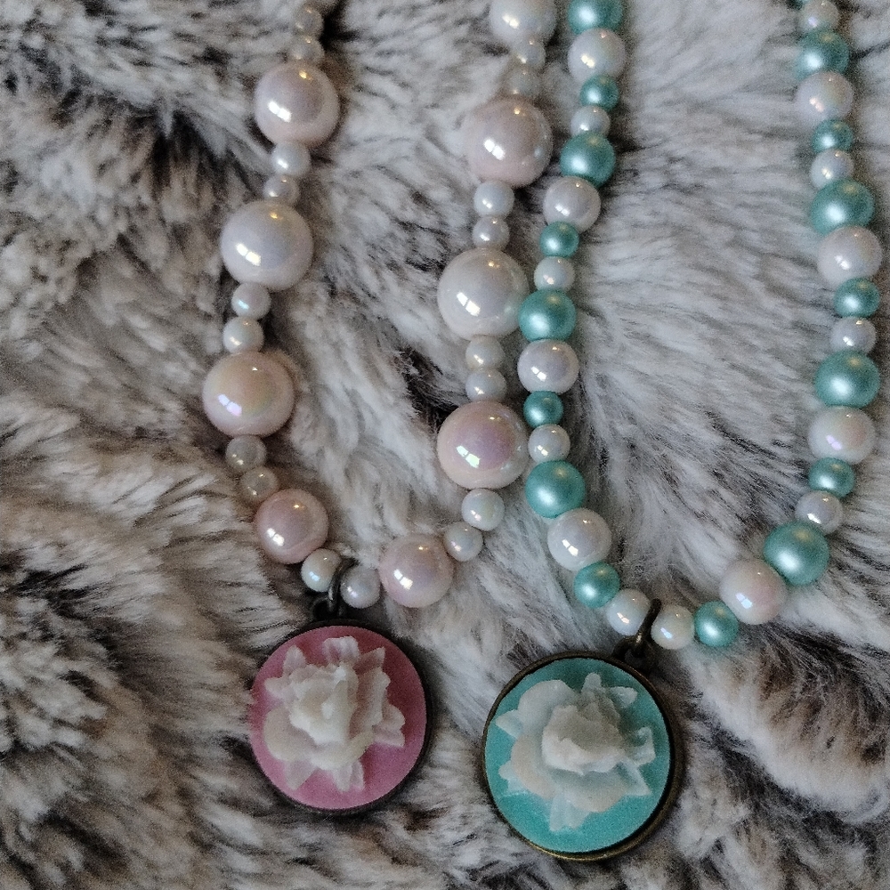 Set of 2 Handmade Vintage Inspired Necklaces